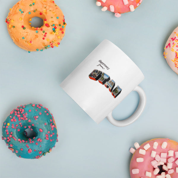Greetings from Utah white glossy mug