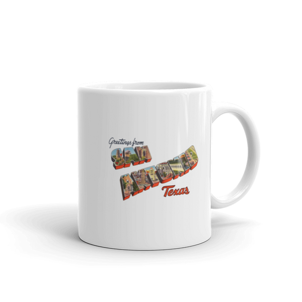 Greetings from San Antonio, TX Mug