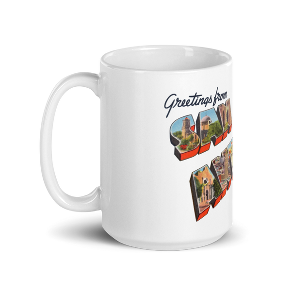 Greetings from San Antonio, TX Mug